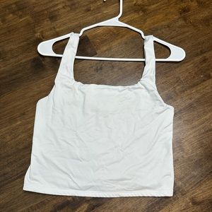 Women’s Forever 21- White Cropped Tank Top. Size Medium